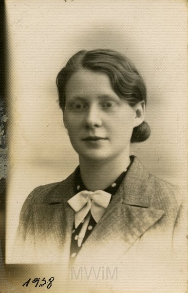 KKE 4927.jpg - Fot. Portret. Jadwiga Strumiłło, Miratycze, 1938 r.